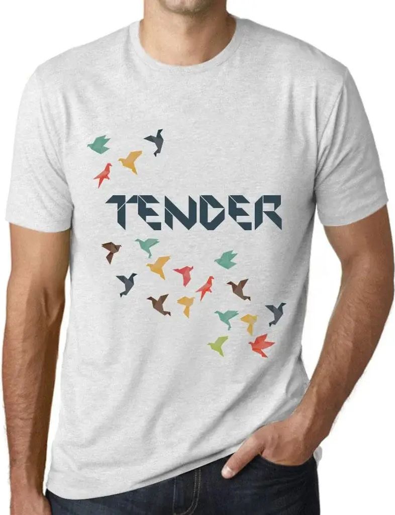 Herren Grafik T-Shirt Origami Tender Öko-Verantwortlich Vintage Jahrgang Kurzarm Lustige Druck Geburtstag Geschenk Mann