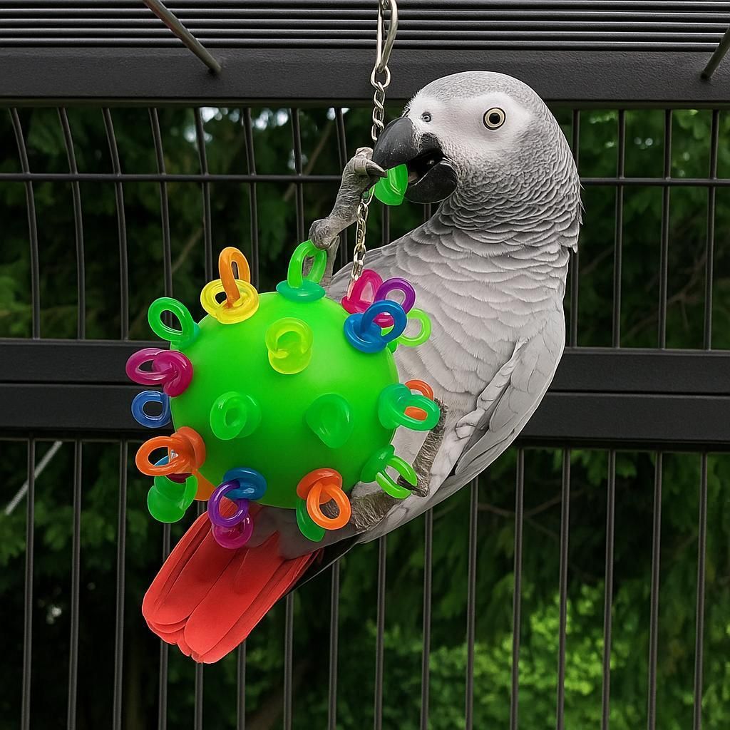 Hängender Spielball Mit Schnullern Für Große Und Mittlere Papageien - Parrot Planet