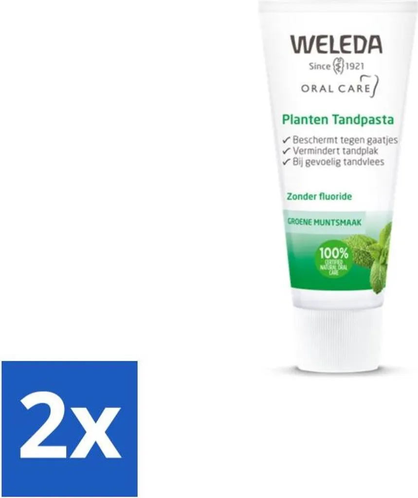 Set 2x Weleda Dentifricio Vegetale 75ml | Gel Naturale Senza Fluoro