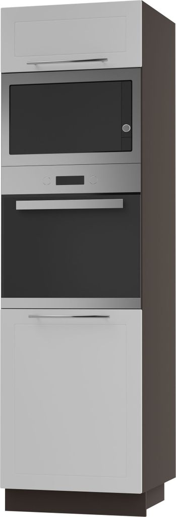 Backofenschrank Kvantum Q-D14/RU/60/207 mit Klappe 60cm Korpus- & Frontfarbe wählbar,weiß matt,lava