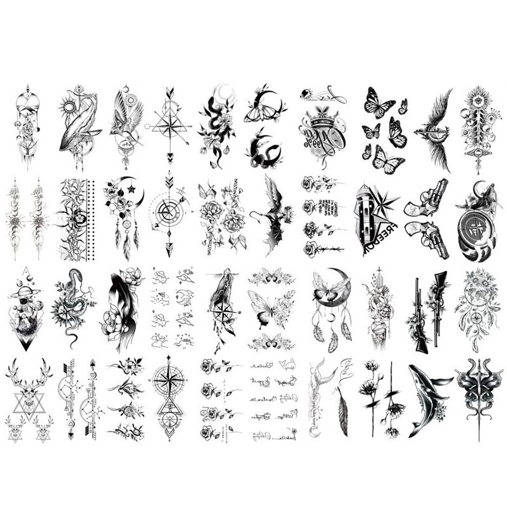 INF Wasserfeste Tattoos / Rubs, 40er-Pack Produktbild 