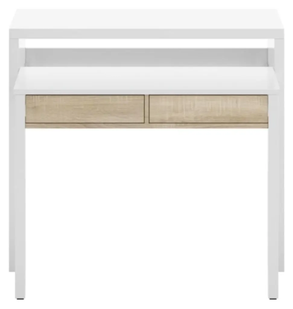 Console de bureau extensible avec tiroirs pour gain de place L100cm