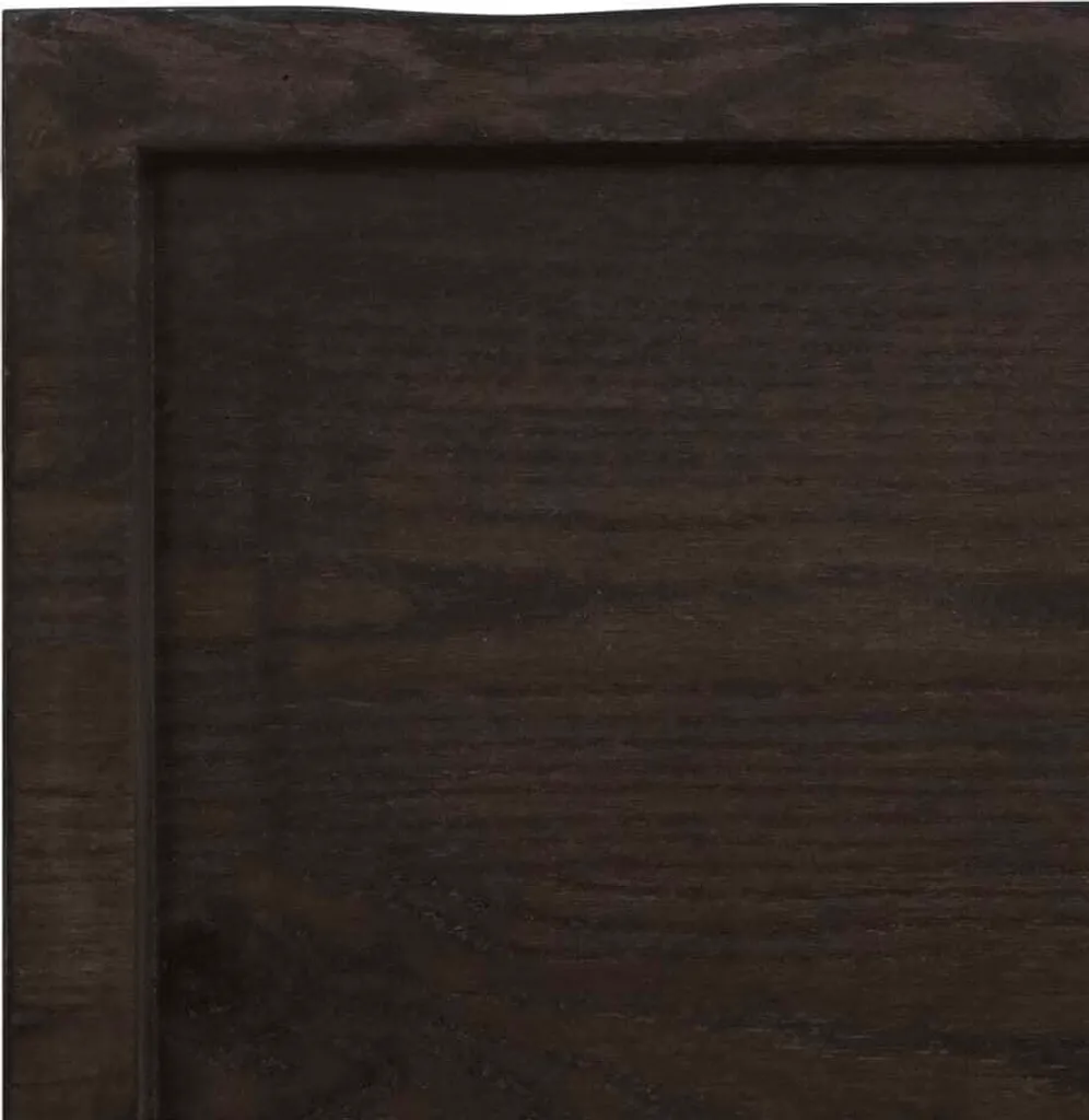 Piano del tavolo marrone scuro 100x50x(2-4)cm in rovere massiccio - 6