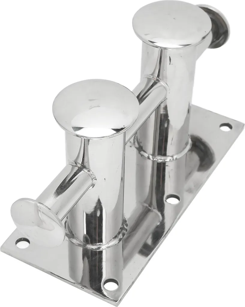 Bollard double croix d'amarrage marine en inox 316 pour pont de bateau
