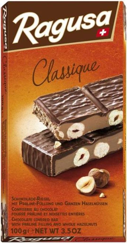 Ragusa Classique Schokolade-Riegel mit ganzen Haselnüssen Produktbild 