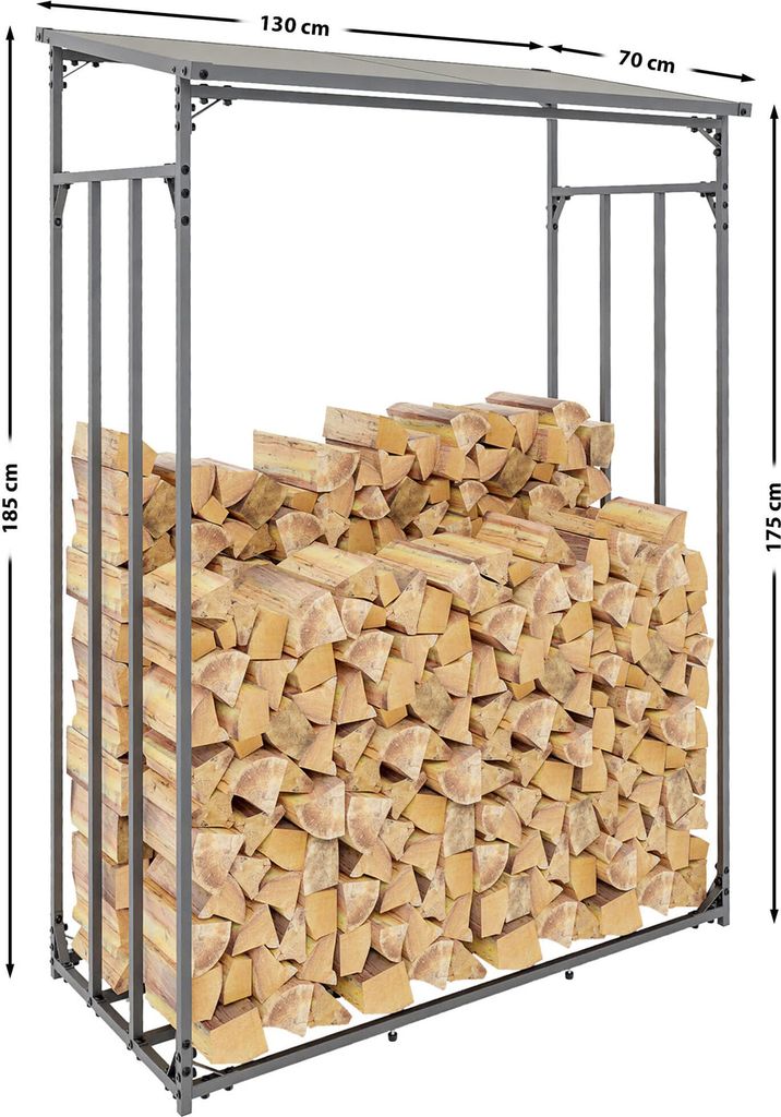 CLP Kaminholzunterstand Ruston anthrazit,L