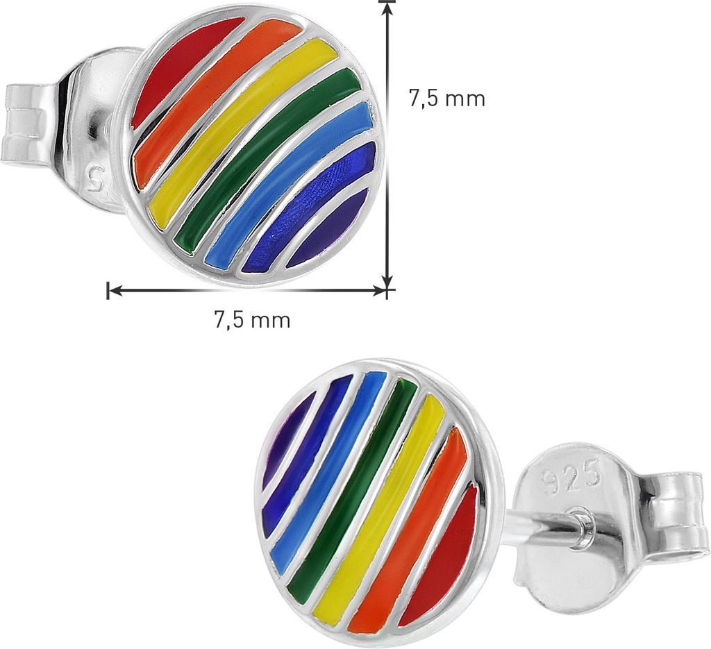 trendor 41655 Kinder-Ohrringe Silber 925 Ohrstecker Rund