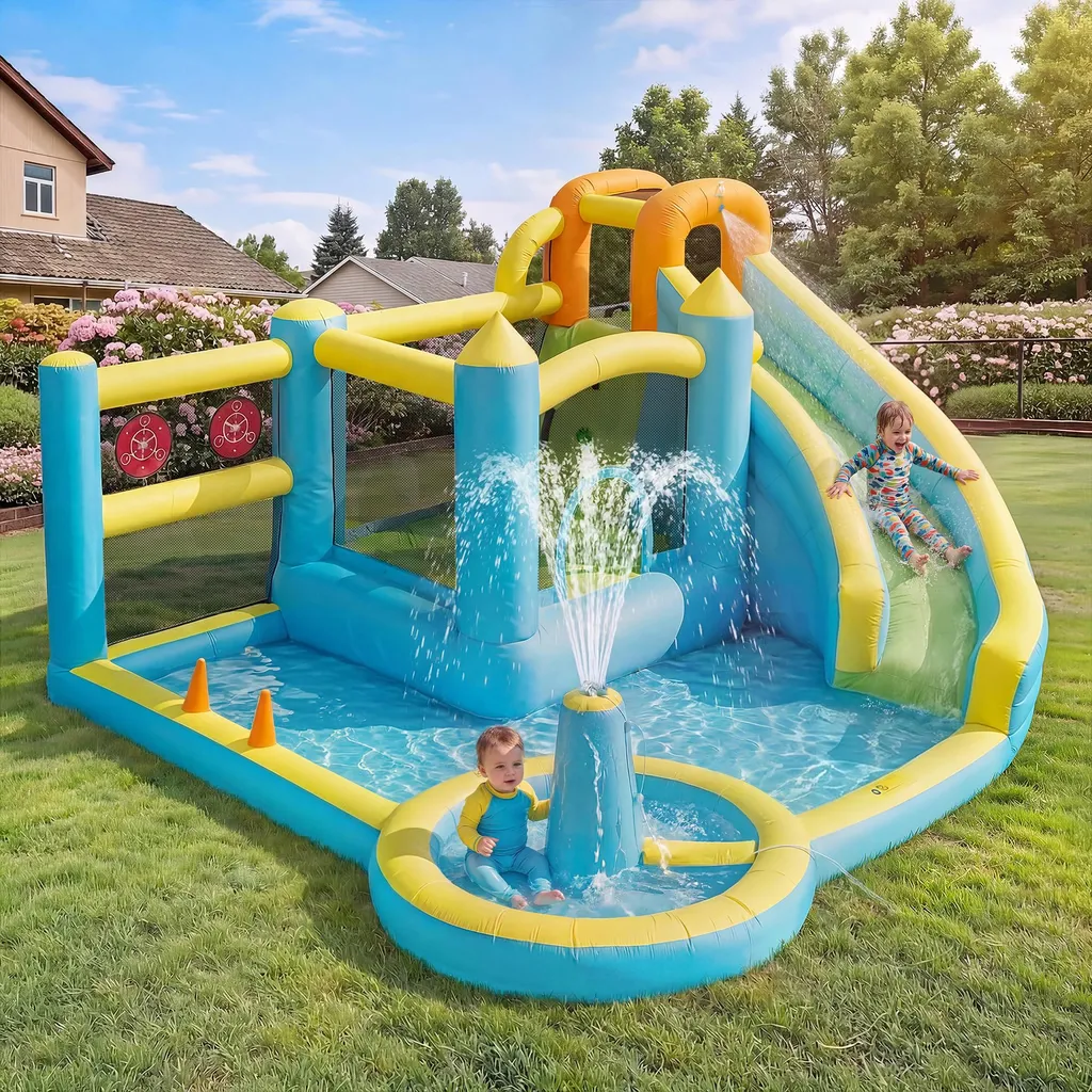 Parc Aquatique Gonflable contre la Chaleur : Jeux d'Eau pour Enfant