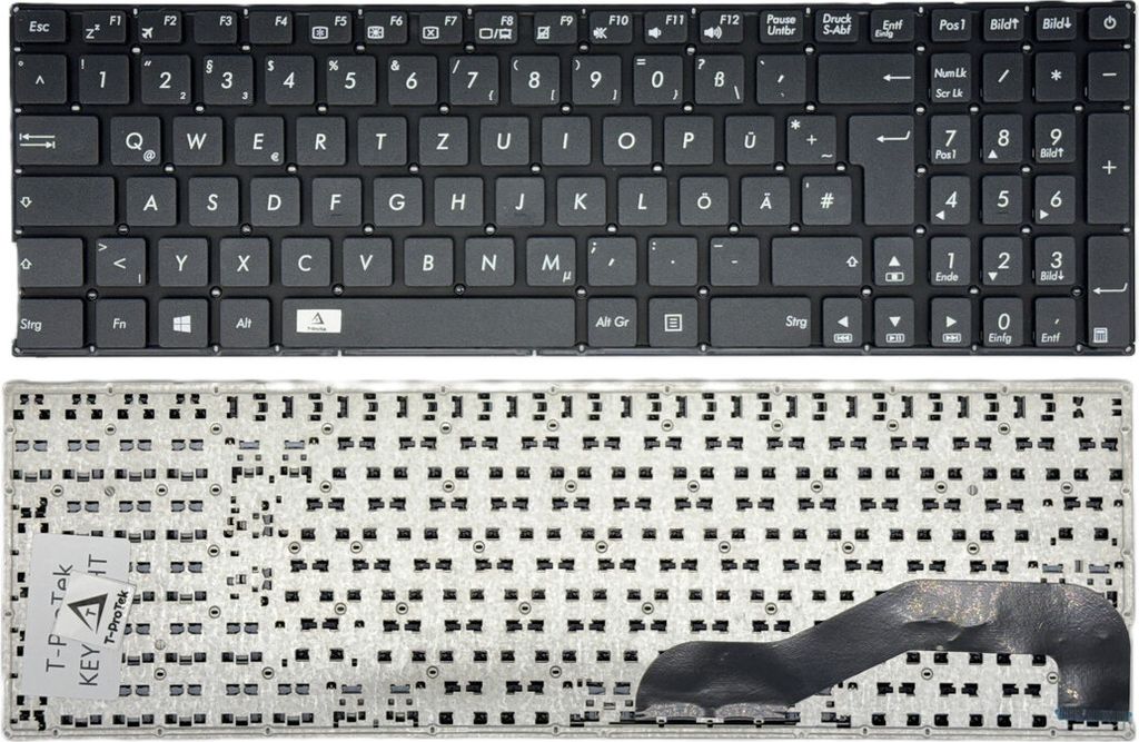 DEUTSCHE - Schwarz Tastatur Keyboard ohne Rahmen kompatibel für Asus K540LA, K540LJ
