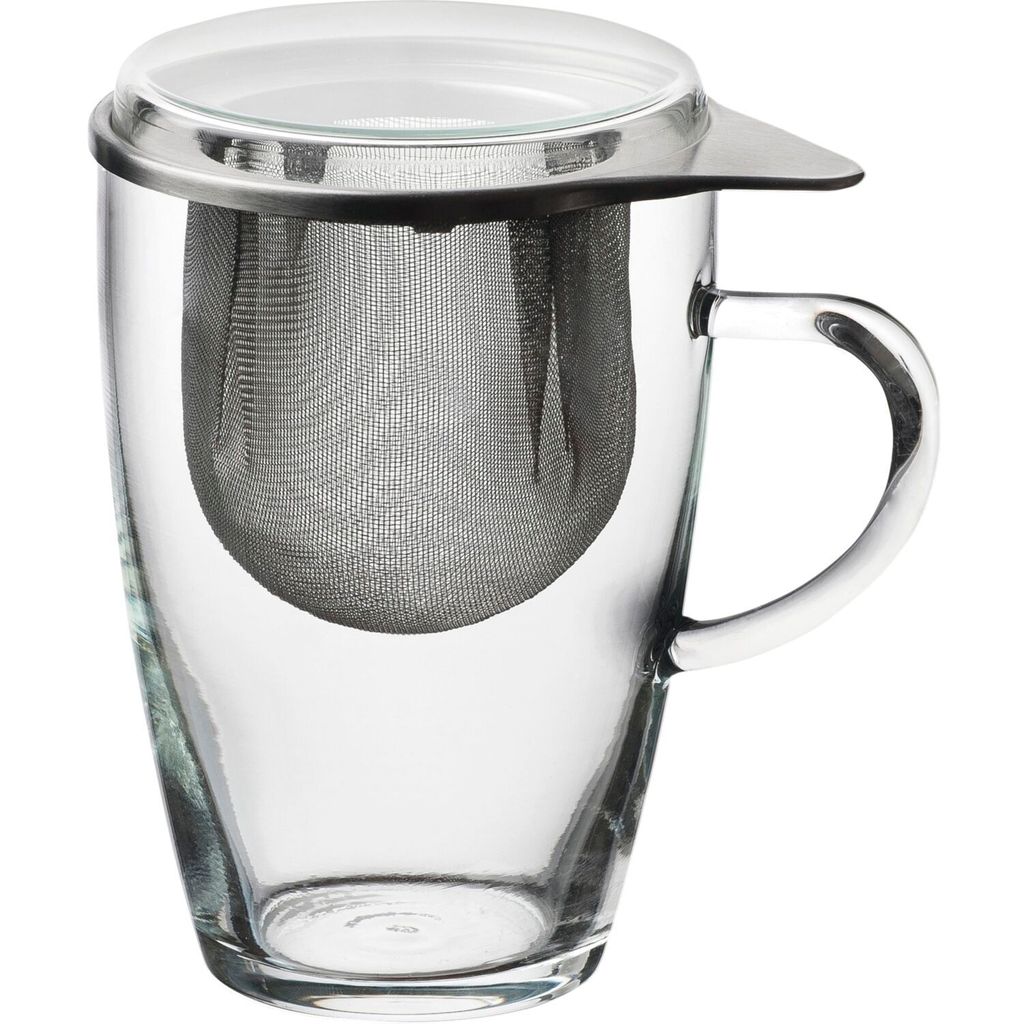Hrnek na čaj s nerezovým sítkem Bohemia Cristal Lyra 350 ml Obrázek produktu 