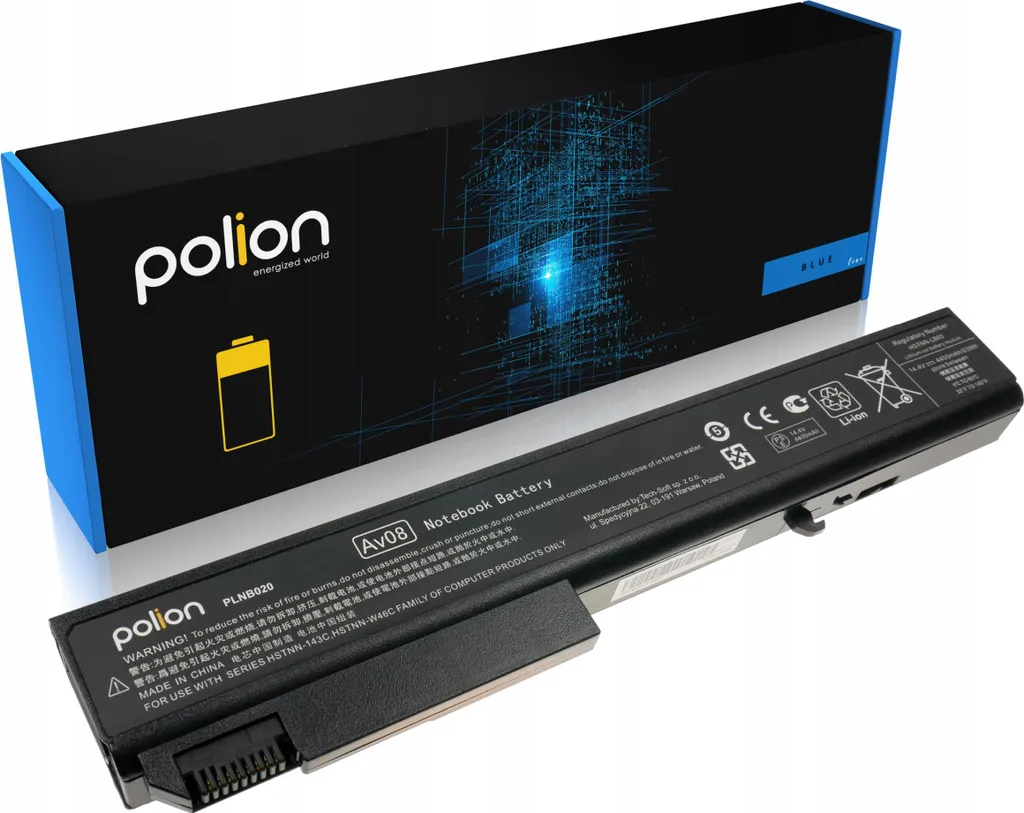 POLION Batterie HP AV08XL 4400 mAh Li-Ion pour PC Portable HP ProBook