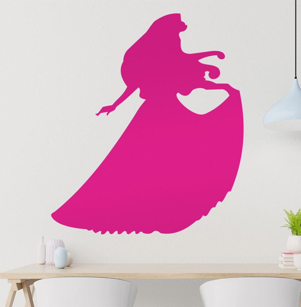 Prinzessin Wandtattoo in 6 Größen - Wandaufkleber Wall Sticker - Dekoration, Küche, Wohnzimmer, Schlafzimmer, Badezimmer
