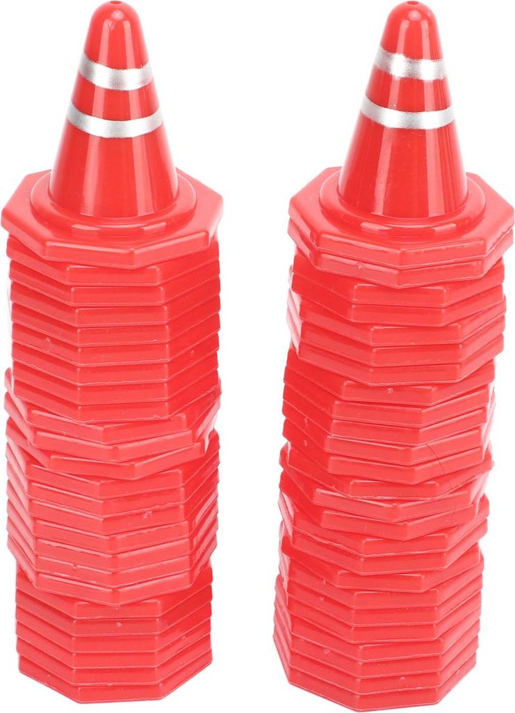 50 Stück Mini-Verkehrskegel-Spielzeug, Miniatur-Verkehrskegel für Kinder, RC-Fernbedienung, Auto, Fußballtraining