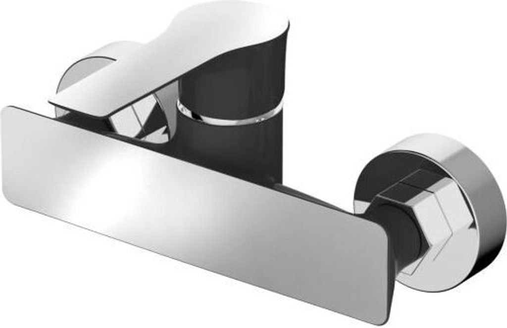 Design Brausearmatur für Wandmontage ohne Duschset Schwarz