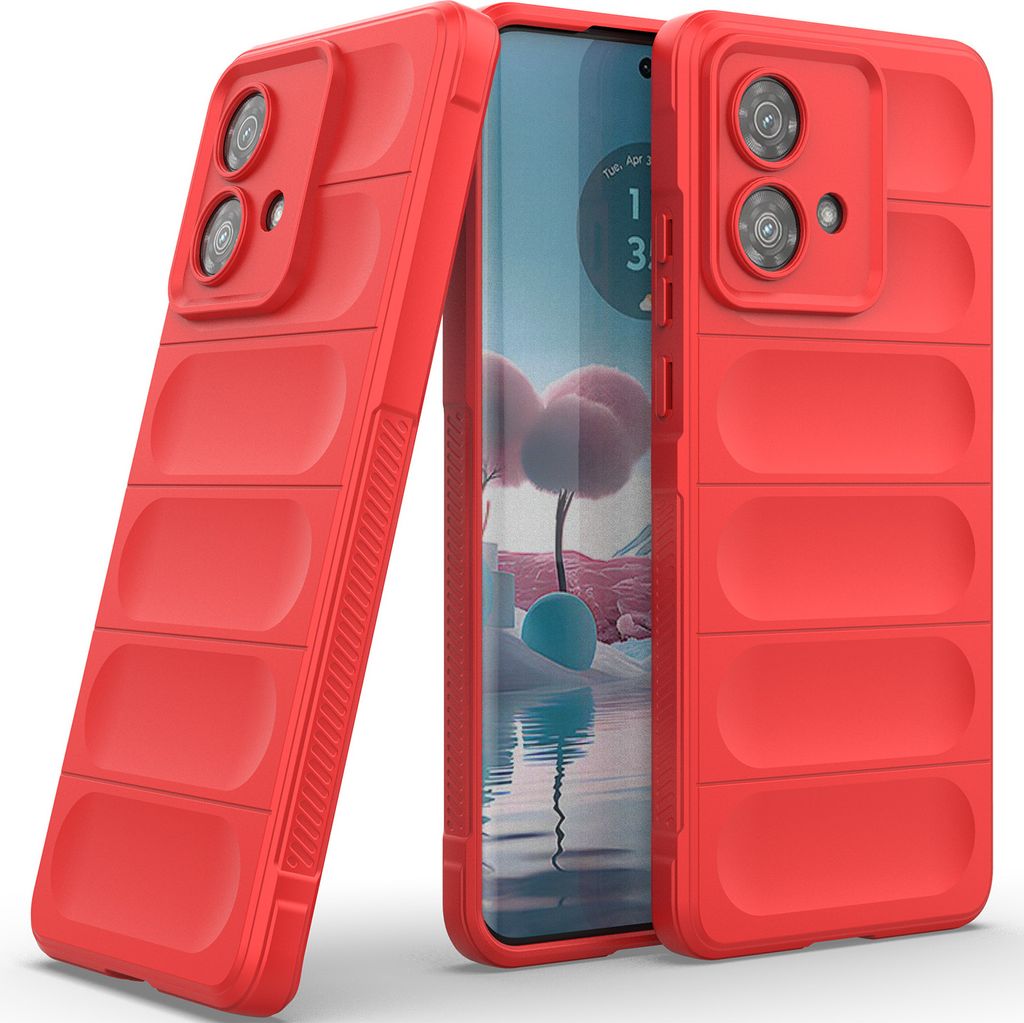 Handyhülle für Motorola Edge 40 Neo Weich TPU Silikon Stossfest Anti-rutsch Hülle Rot