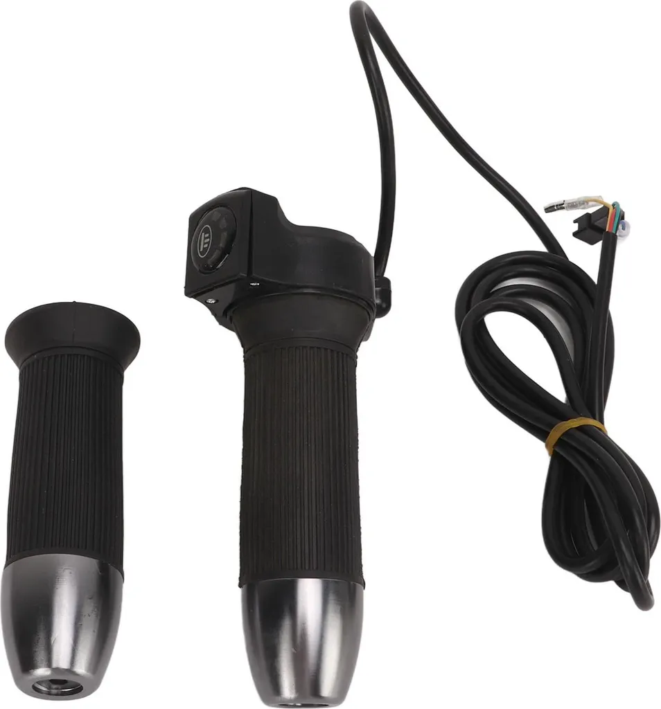 1 coppia di acceleratore elettrico per bicicletta, universale, 48 V, 5 colori, filo, scooter, controllo della velocità, maniglia con indicatore di potenza