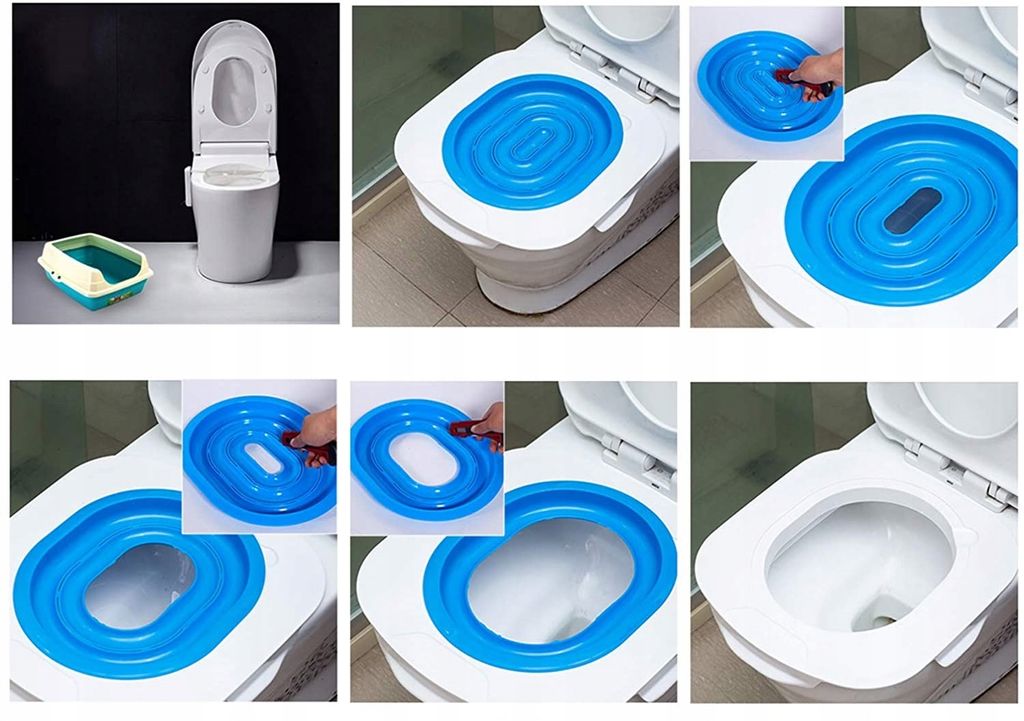 Xijobido Katzentoiletten Trainingsset - Toilettenaufsatz Für Katzen 39x36cm