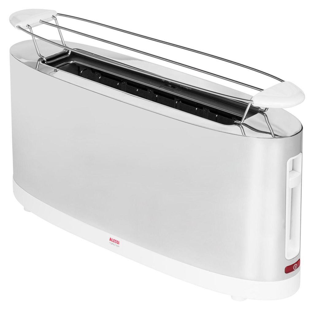 Alessi SG68 W Design Toaster mit Brötchenaufsatz aus Produktbild 