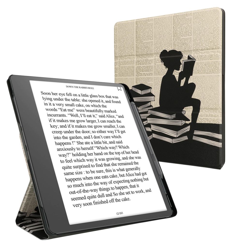kwmobile E-Reader Schutzhülle kompatibel mit Amazon Kindle Scribe (2022/2024) Hülle - Kunstleder Case für eReader mit zweifachen Ständer und