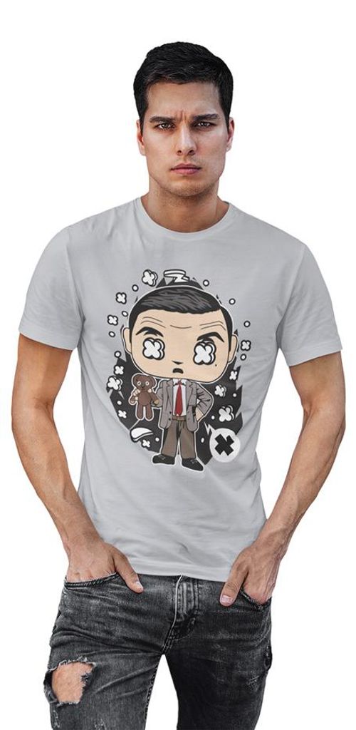 D&B Uni Polo PC00074 Mr Bean Grau-Größe 3XL