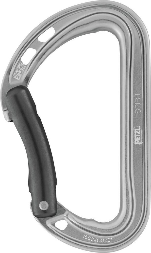 Petzl Spirit D Carabiner Solid Bent Gate