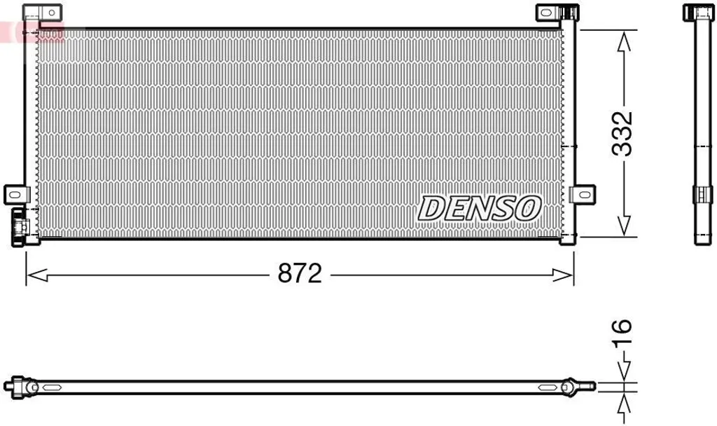 Condensateur de clim DENSO DCN99072 pour Mazda RX-8 et Mercedes Viano