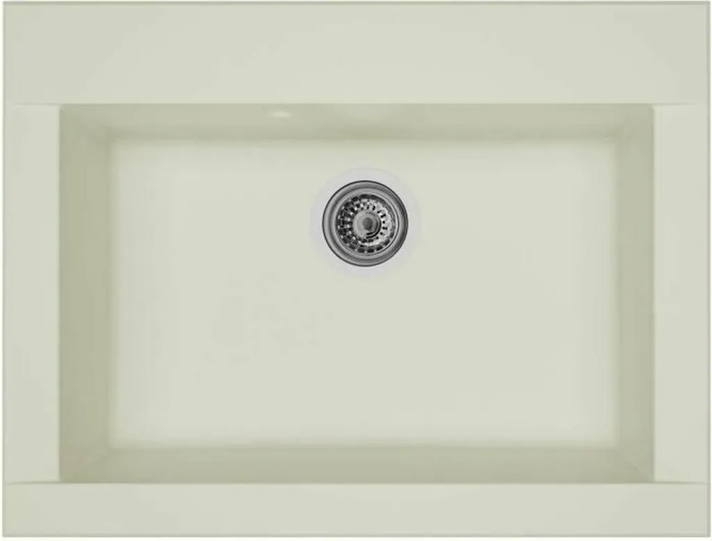 Évier blanc Hexo 1 cuve idéal pour petite cuisine et studio moderne