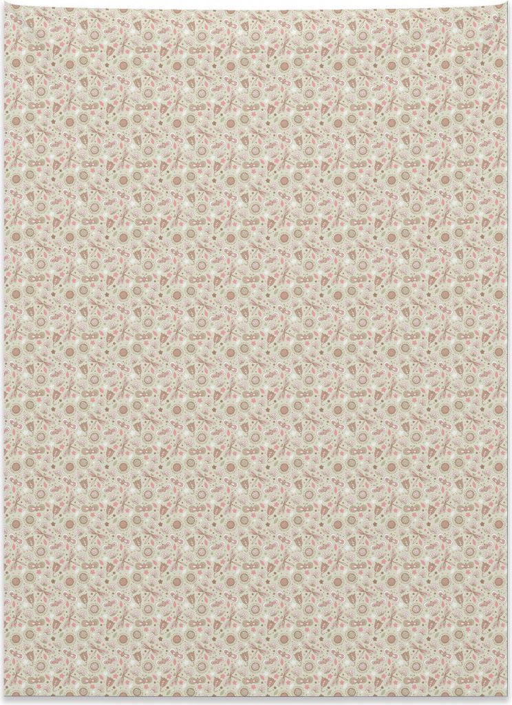 Abakuhaus Libelle Wandteppich, Gekritzel-Kunst-Natur aus Weiches Mikrofaser Stoff Kein Verblassen Klare Farben Waschbar, 110 x 150 cm, Hellgrün He...