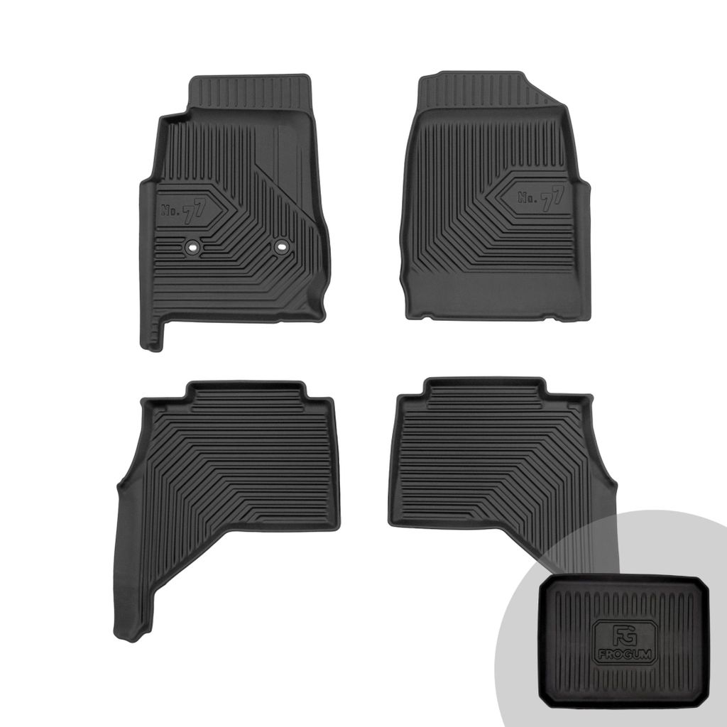 FROGUM No.77 Gummimatten Ganzjahresset von Auto Fußmatten Autofussmatten für Isuzu D-MAX II 2011-2019