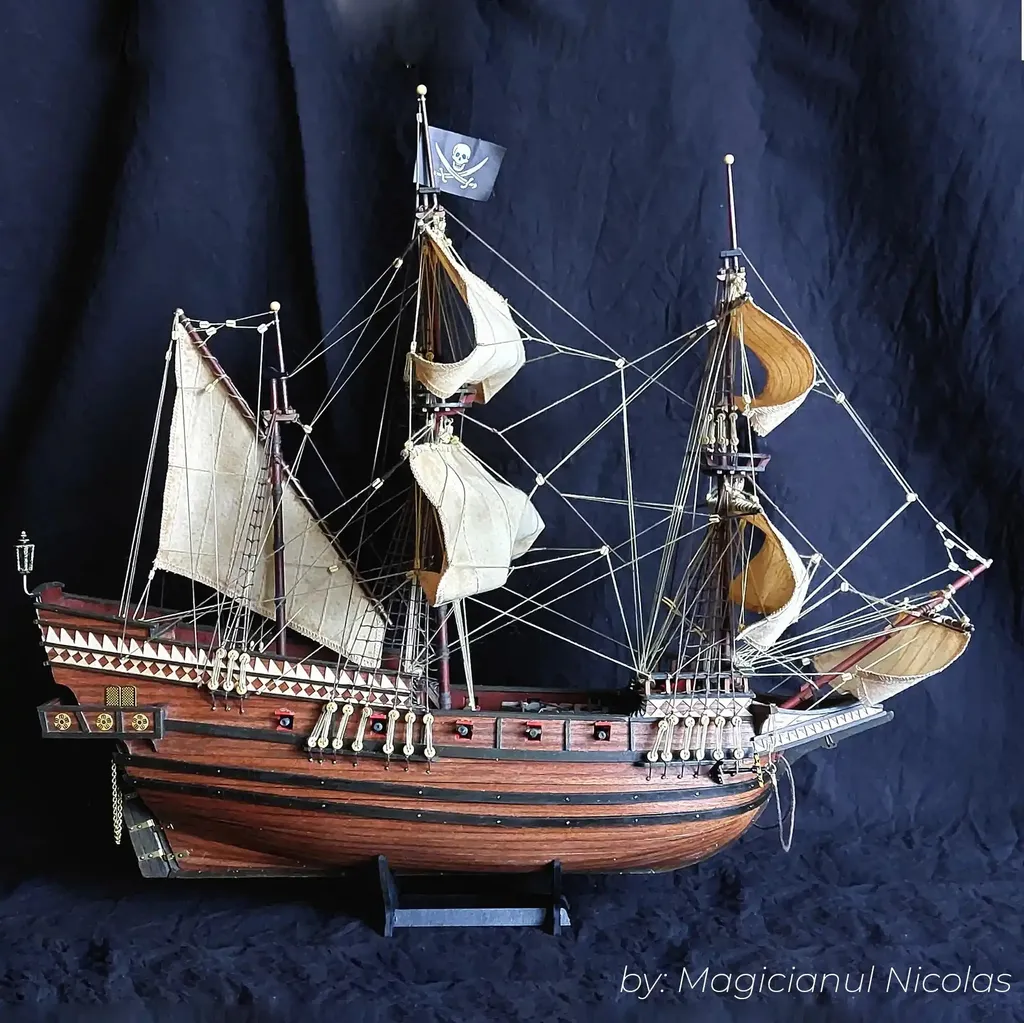 Galeon Buccaneer 1:100 Kit de Construction Navale Facile à Monter - 7