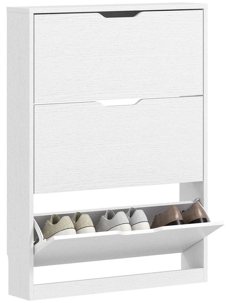 Skříň na boty HOMCOM se 3 dvířky, botník, úzký botník pro Obrázek produktu 