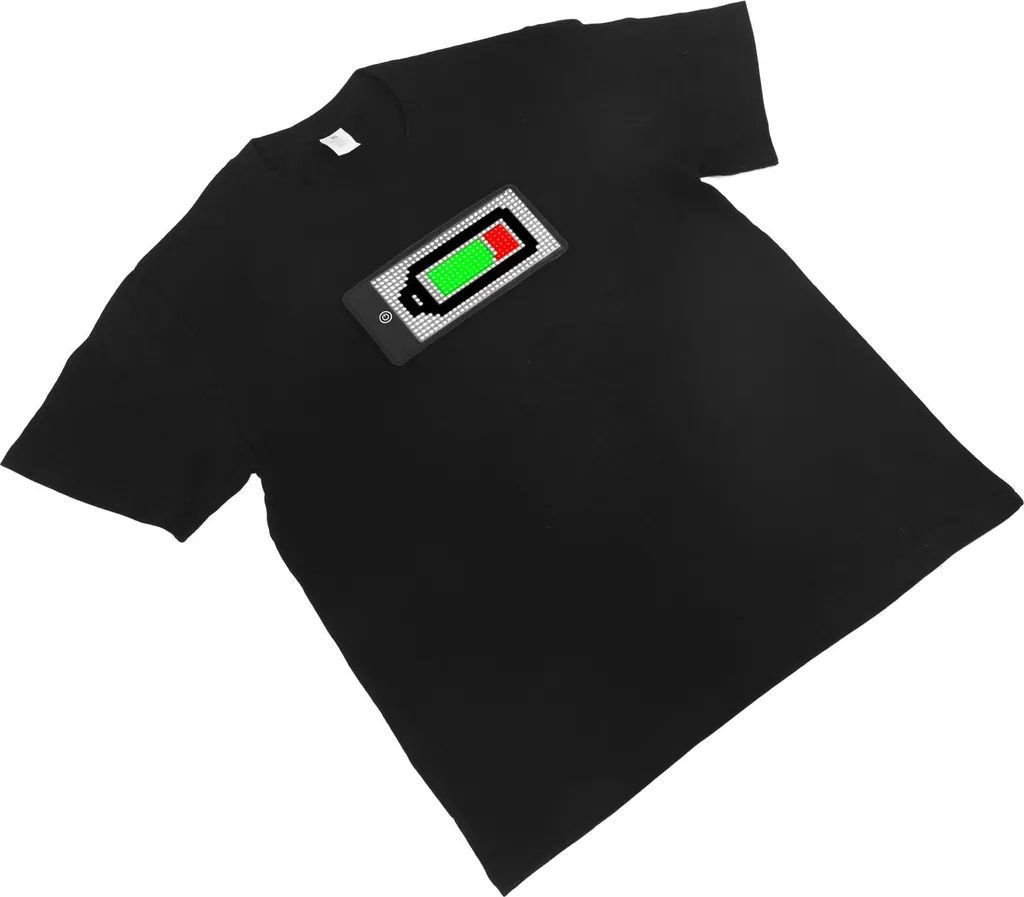 T-shirt LED pour Soirée et Festival Programmable Bluetooth Taille XXL
