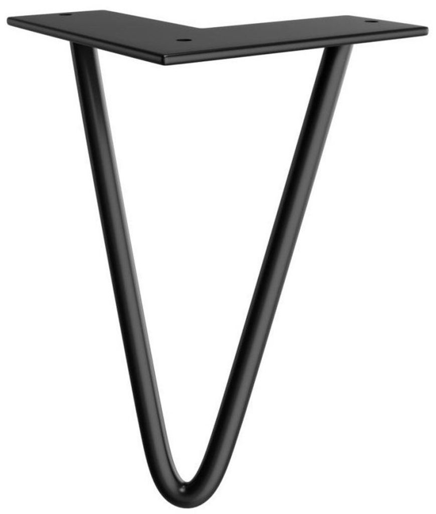 Sapho Möbelbein, Höhe 200mm, schwarz matt