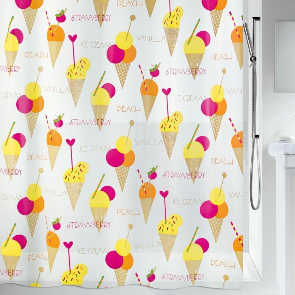 Spirella Duschvorhang Motive, vers. Designs Farbe: Ice Cream multicolor