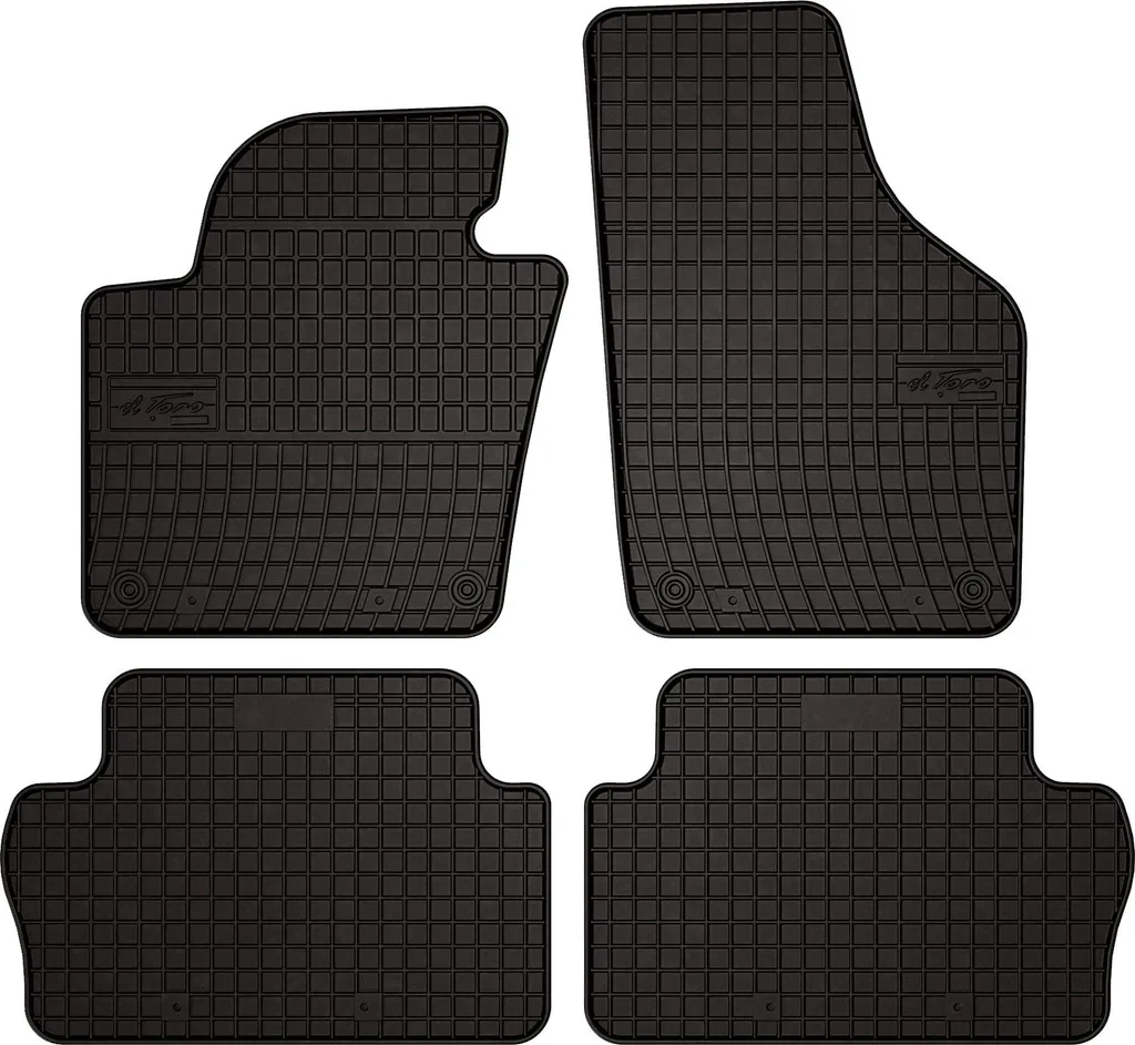 Tappeti Auto in Gomma per Sharan 7N (2010-2022) - Nero 4 Pezzi