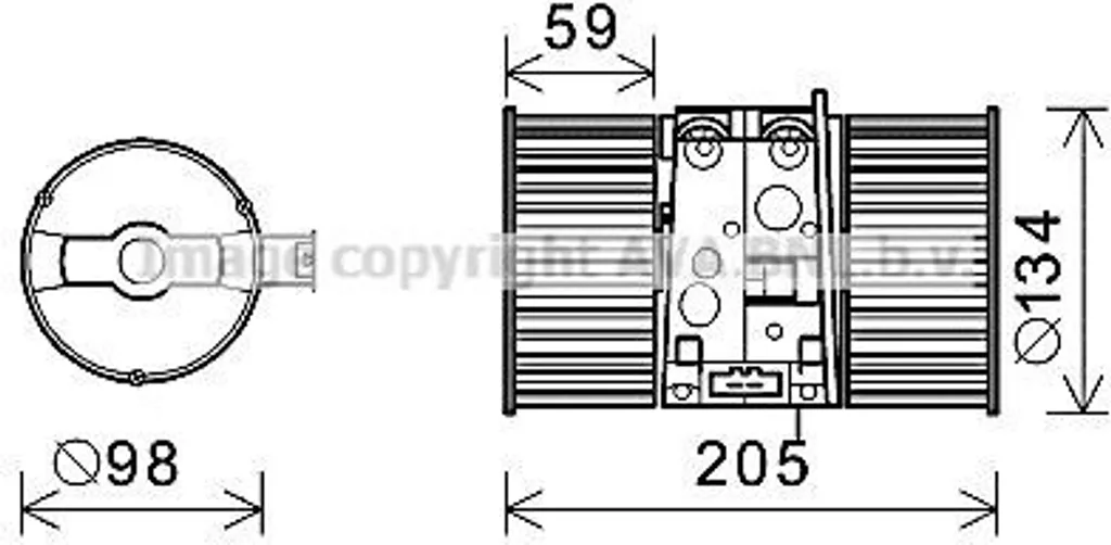 Moteur de ventilateur PRASCO RT8586 pour Megane III - OE 272100042R