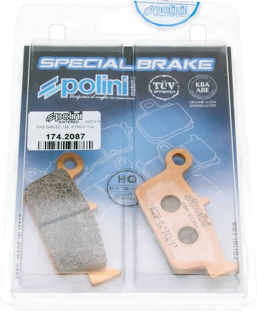 Plaquettes de frein Polini frittées : sécurité pour Kymco Top Boy 50