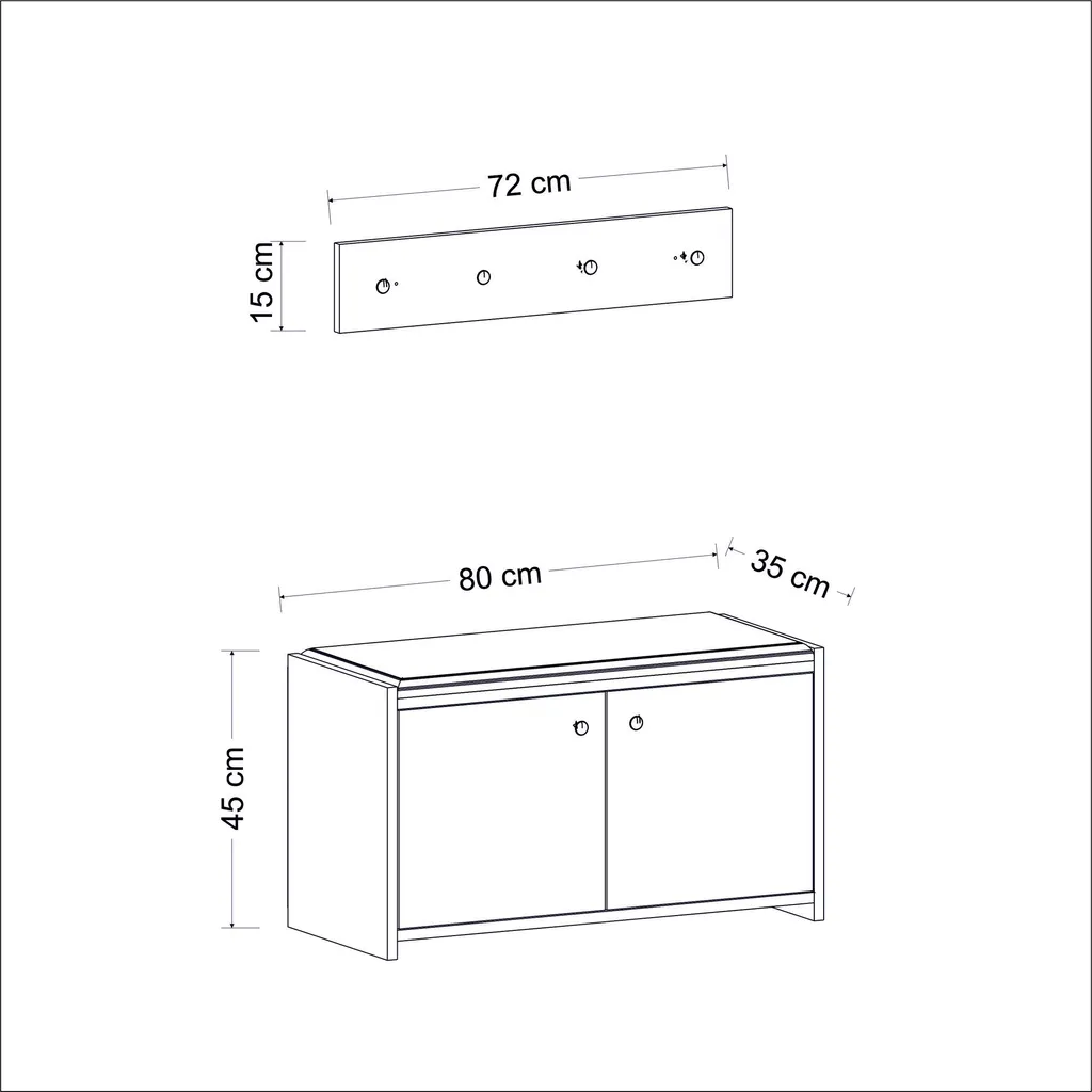 Meuble d'entrée pour chaussures anthracite Zen idéal petits appartements - 7