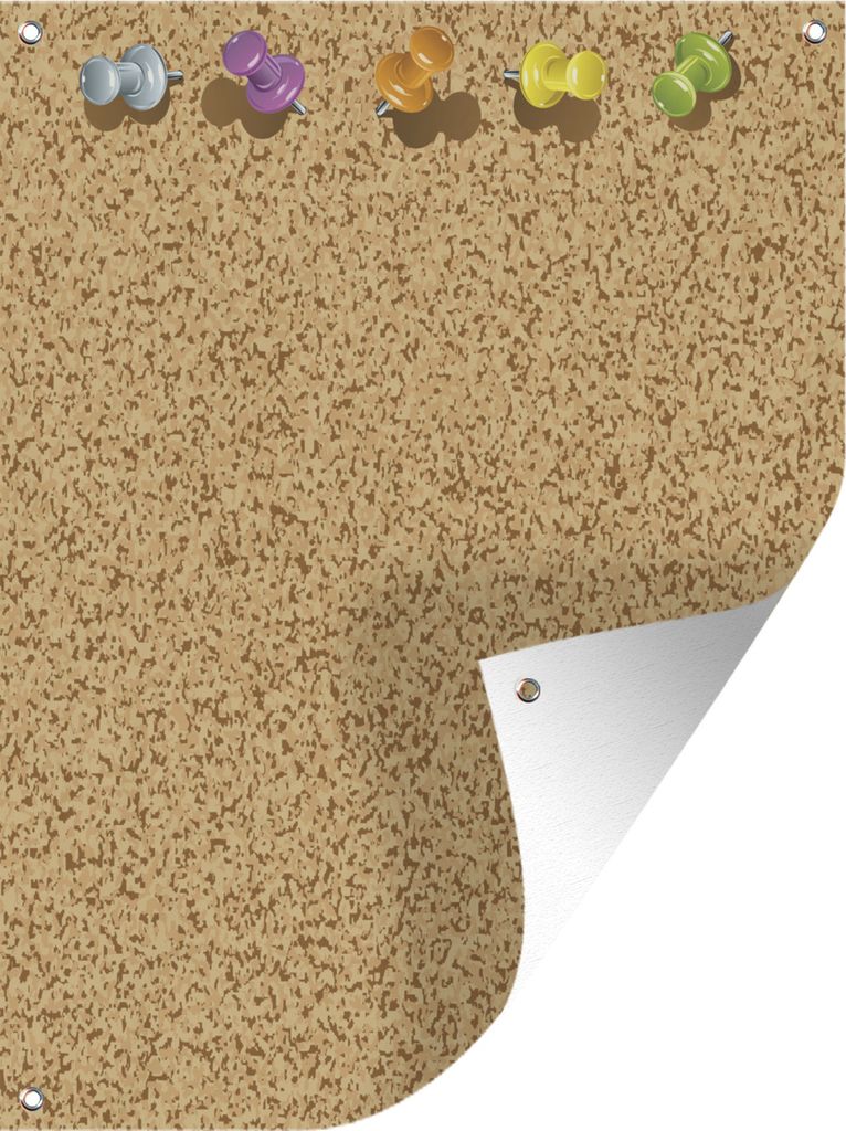 MuchoWow 60x80 cm Outdoor-Poster Gartendeko Sichtschutz Garten Poster für den Garten Illustration einer Tafel mit einer Korkstruktur und Reißzw...