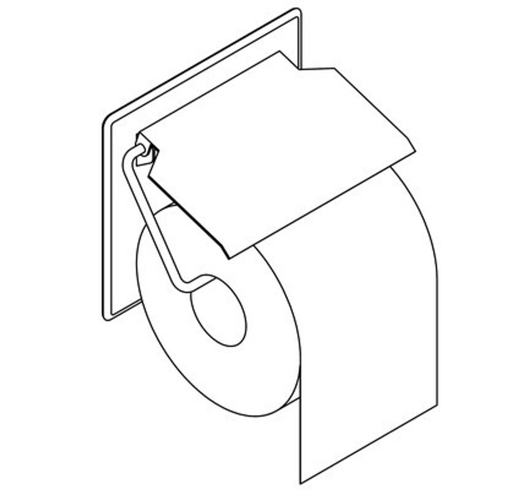 KWC Toilettenpapierhalter BS677 Stratos aus Chromnickelstahl zur Wandmontage