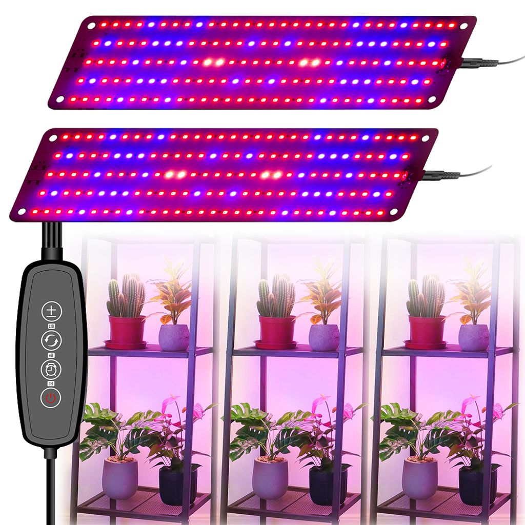 Panel Pflanzenlampe LED Vollspektrum für Pflanzen Blüte, 300LEDs Grow Lampe Wachsen licht für Zimmerpflanzen Grow Light mit 3 Timer,6 Helligkeit...