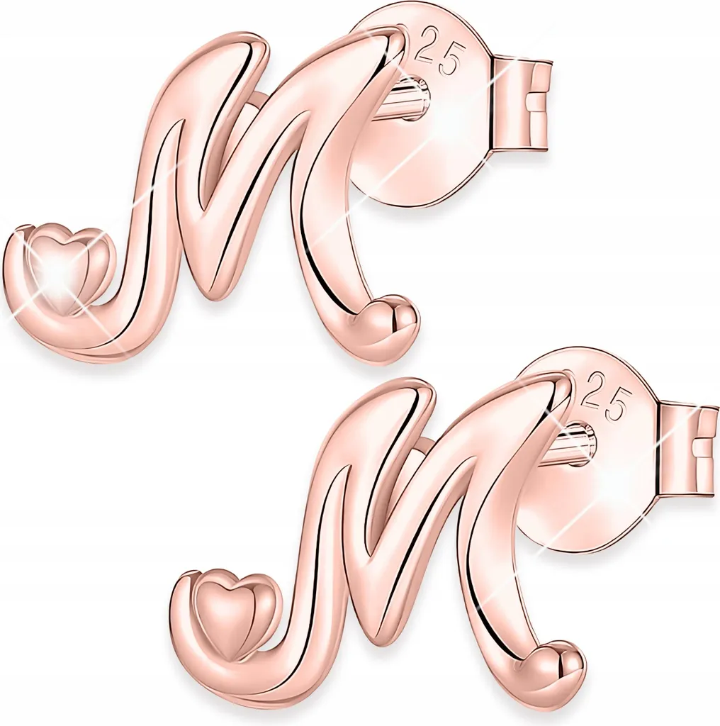 Orecchini Minimal Lettera M Argento 925 Oro | Eleganza Quotidiana