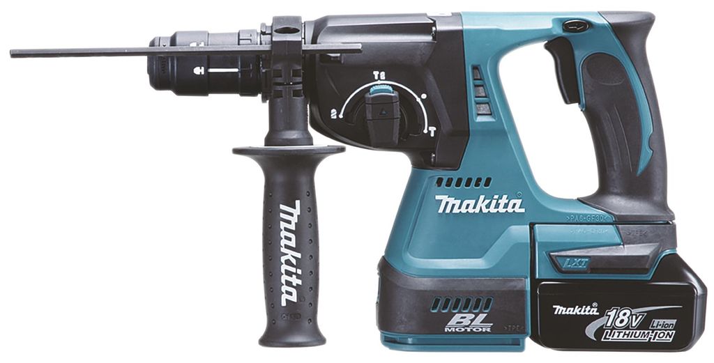 Makita DHR243RTJ, Schwarz, Blau, Überlastschutz, 2,4 cm, Produktbild 