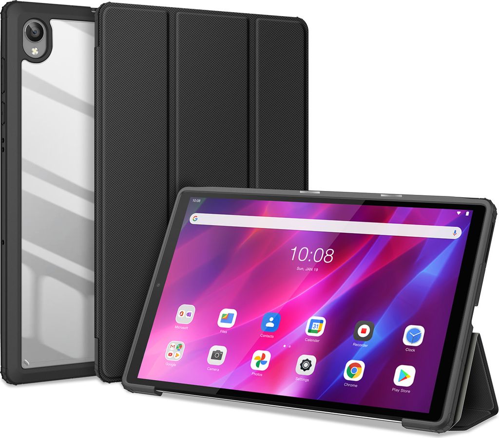 Dux Dukes - Hülle kompatibel mit Lenovo Tab K10 10.3 (2021) - - TPU Tablet Case Schutzhülle - Schwarz