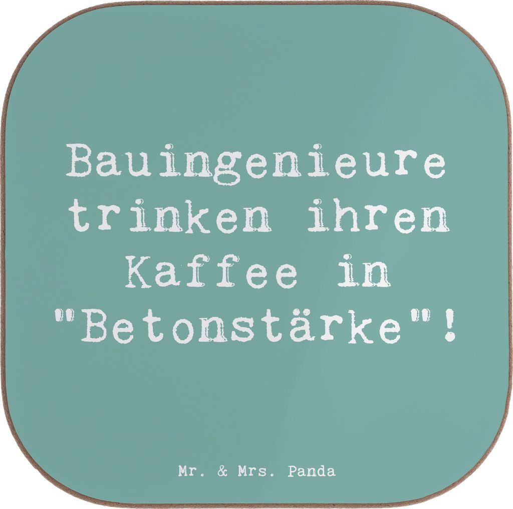Mr. & Mrs. Panda Getränkeuntersetzer Spruch Bauingenieur Produktbild 
