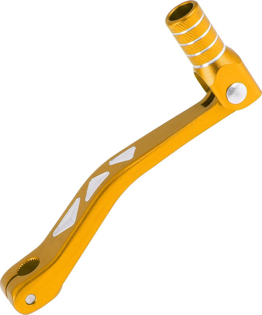 Faltbarer Motorrad-Gangschalthebel für Yamaha TTR 50cc Aluminiumlegierung Pedal-Schalthebel Arm Goldton Hebel Goldton Kopf mit Silberton Ring
