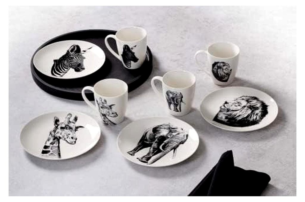 Geschirr-Set Safaria Größe Kaffeebecher 350 ml Zebra Safaria