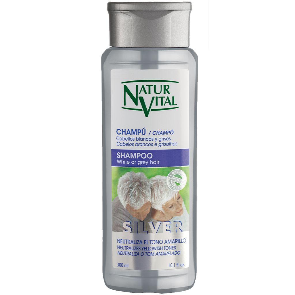 NaturVital Šampon pro barvené vlasy neutralizující žluté a Obrázek produktu 