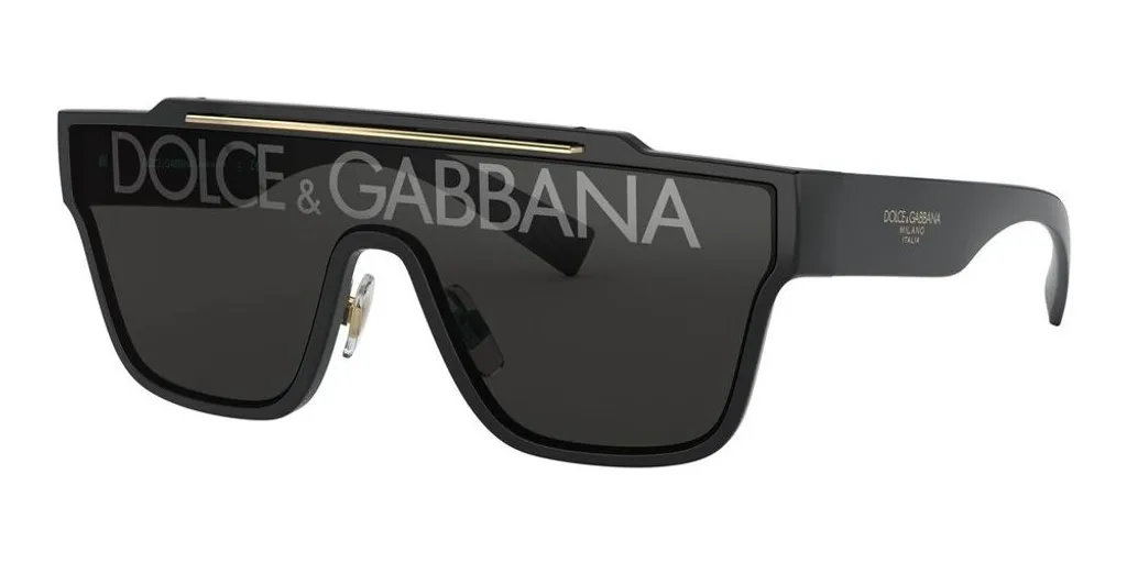 Lunettes de Soleil de Luxe Rectangulaires DG 6125 Viale Piave Noires
