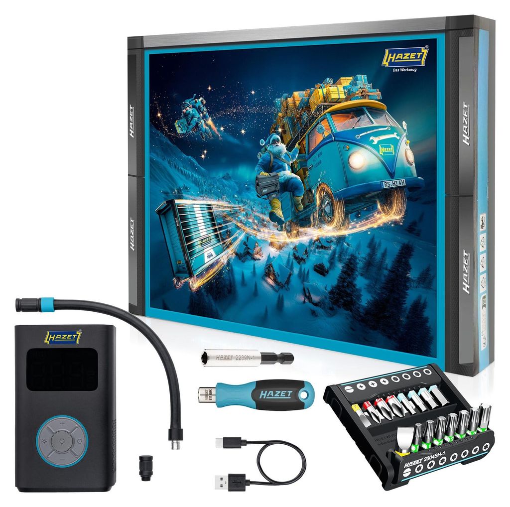 HAZET Adventskalender 2026 Weihnachtskalender Kompressor Produktbild 